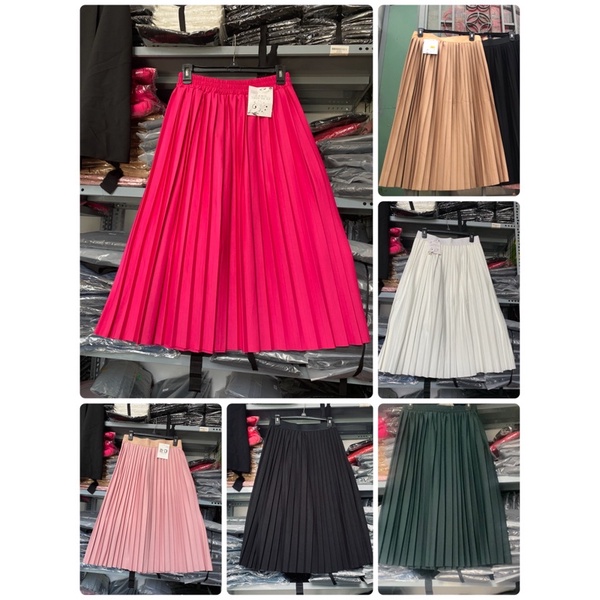 BIGSIZE 60-100kg chân váy dập ly dài 75cm
