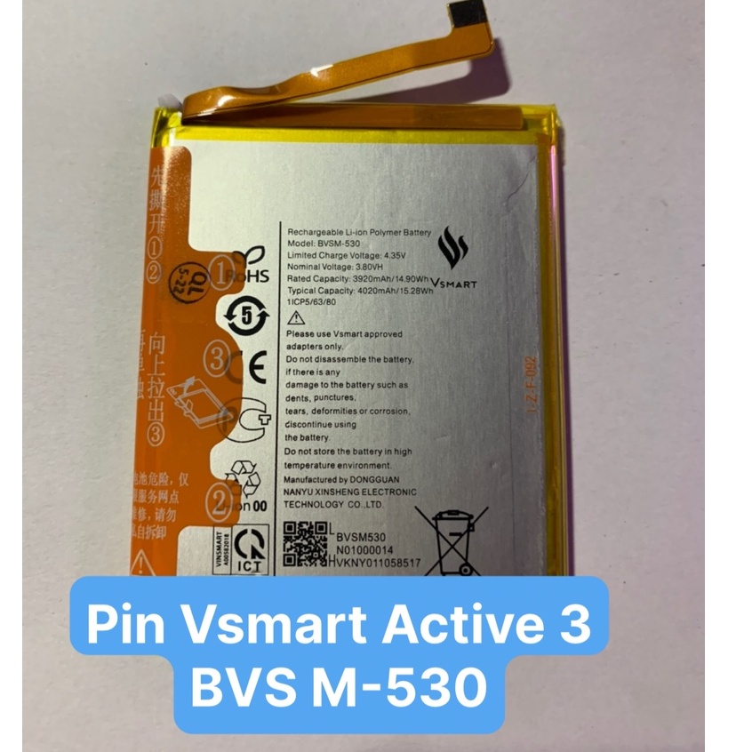 Pin chính hãng Vsmart Active 3 / BVSM-530 4020mAh Có bảo hành