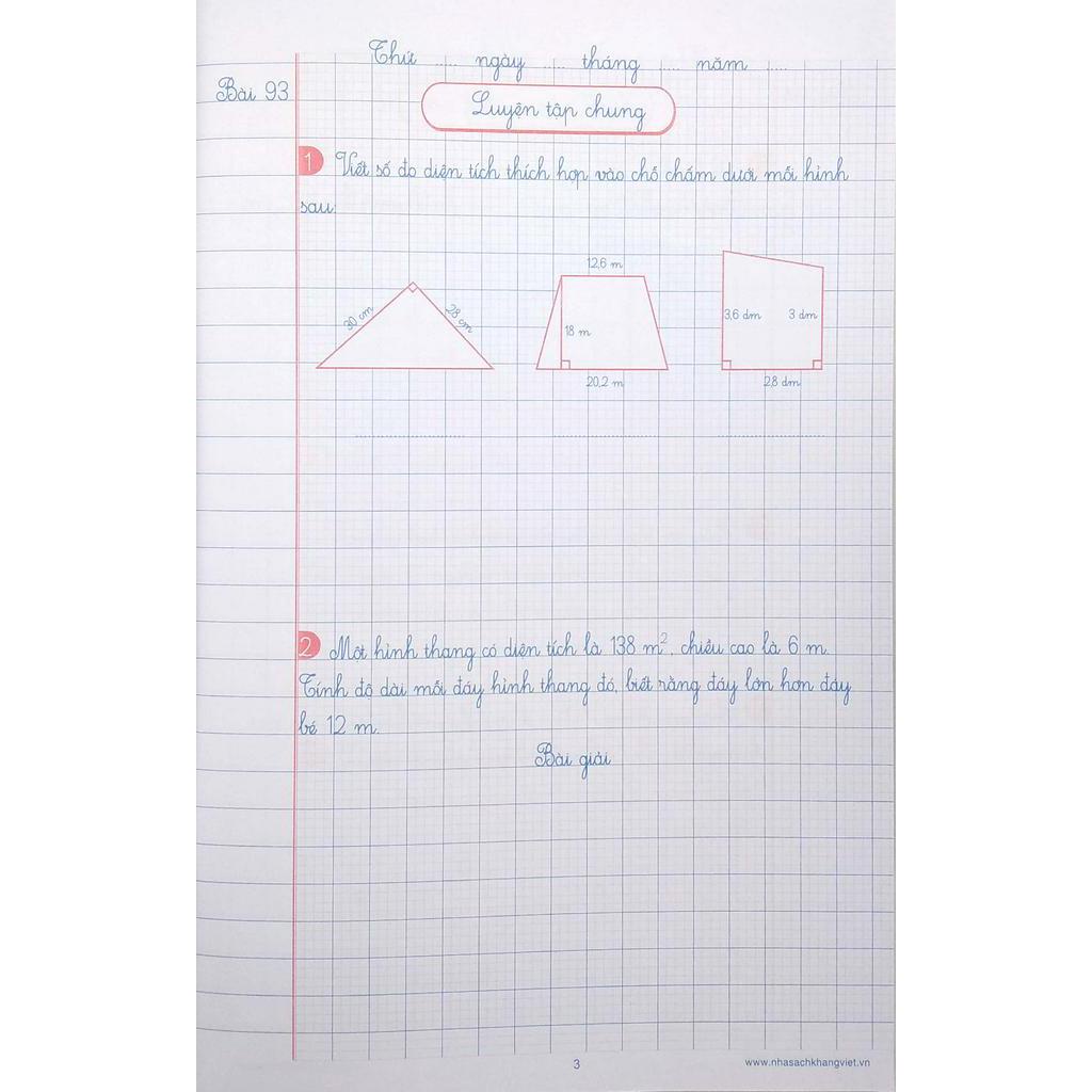 Sách Vở Ô Li Bài Tập Toán 5 - Quyển 2