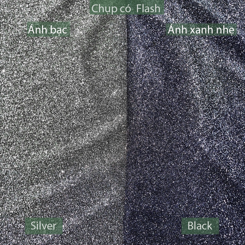 Áo thun nam sang trọng vải dệt kim tuyến màu ĐEN lấp lánh