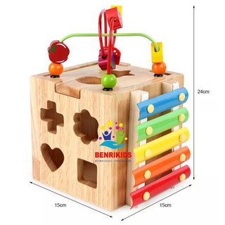 [Sale sốc] Bộ Thả Hình Khối Màu Sắc Kết Hợp Trò Chơi Xâu Dây rèn 6 Kĩ Năng Cơ Bản
