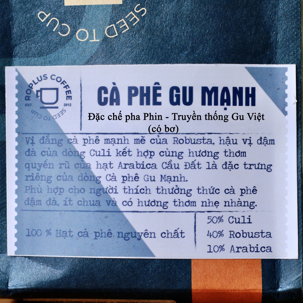 Cà phê Gu Mạnh nguyên chất có thêm bơ dễ uống - RoPlus Coffee | BigBuy360 - bigbuy360.vn