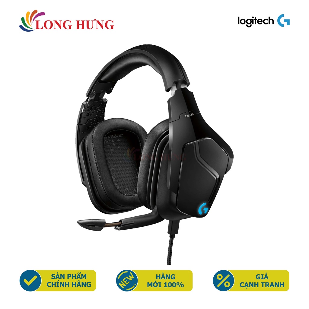 Tai nghe chụp tai có dây Logitech G633s - Hàng chính hãng - Khả năng tương thích tốt, đèn LED tùy biến