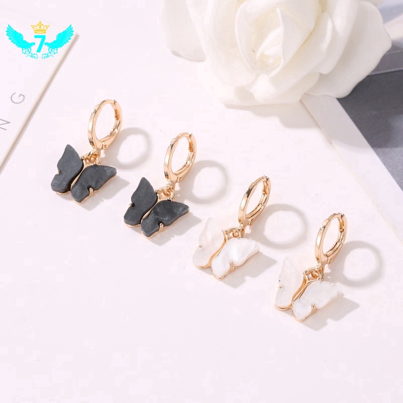 New Women's Earrings Fashion Color Acrylic Butterfly Stud Earrings Animal Sweet Colorful Stud Earrings Girls Jewelry CEP