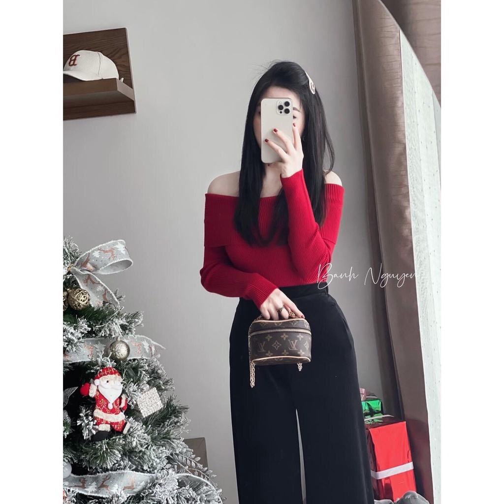 Áo len CỔ THUYỀN kiểu dáng trẻ trung, duyên dáng - SCXA75