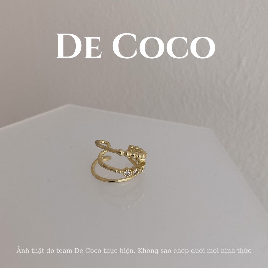 Khuyên tai kẹp vành nữ De Coco Oriana đeo được 2 kiểu
