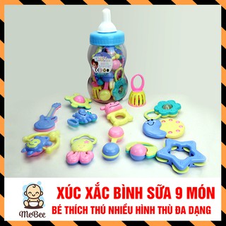 Đồ chơi xúc xắc bình sữa ♥️ freeship ♥️đồ chơi bình sữa xúc xắc nhiều món phát tiếng cho bé