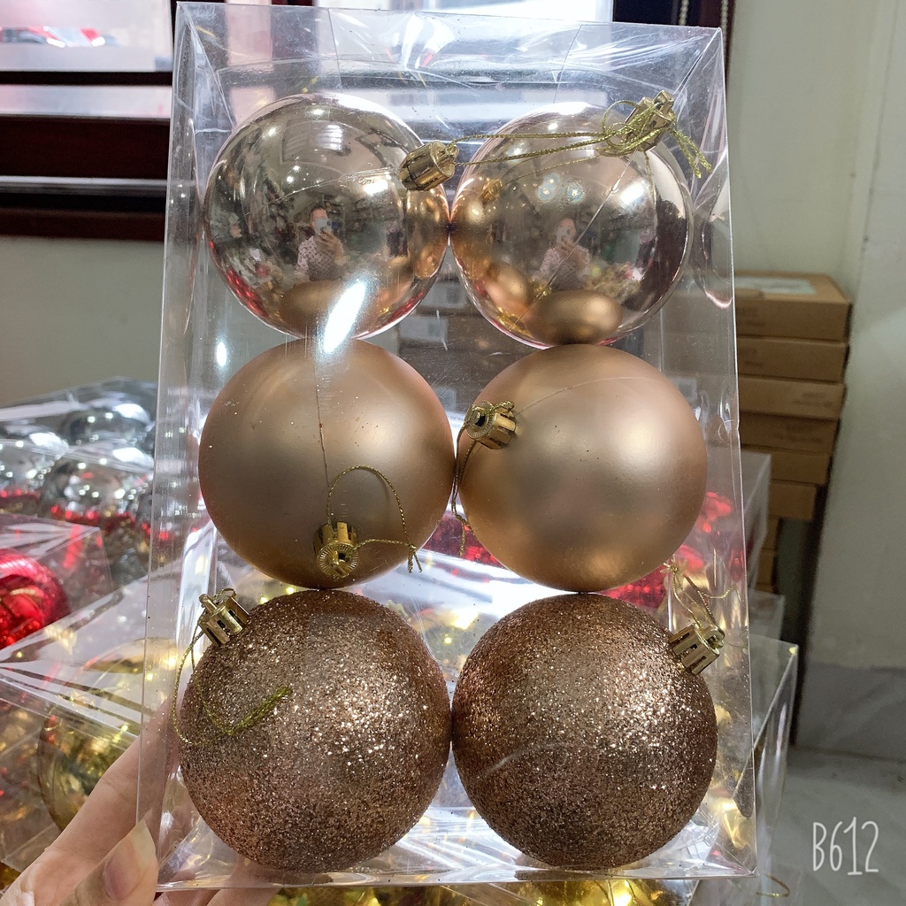 Hộp châu nhũ treo cây thông trang trí Noel