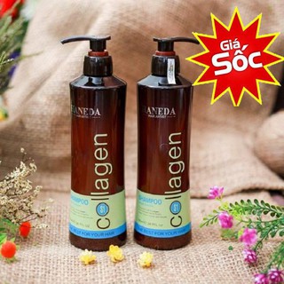 Dầu Gội Dưỡng Tóc Collagen, Dầu Gội Cặp 1 Gội Và 1 Xả Collagen Haneda Phục Hồi Tóc Hư Tổn Mã Số 2