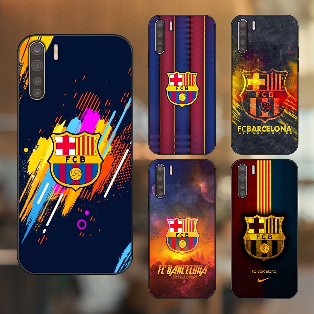 Ốp lưng Oppo A91, Reno 3 viền đen in hình Barcelona Barca