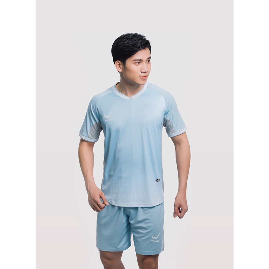 Bộ Đồ Đá Bóng, Áo Bóng Đá Không Logo Wika Blueming Vải Thấm Hút Tốt, Màu Sắc Trung Tính Nhã Nhặn