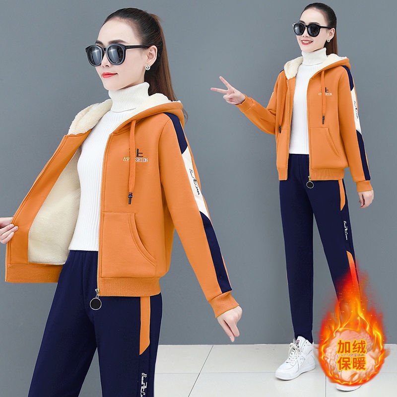 [Stage Creative Wear] Bộ Đồ Thể Thao Vải Lông Cừu Dày Dặn Thời Trang Thu Đông Dành Cho Nữ 2021 | BigBuy360 - bigbuy360.vn