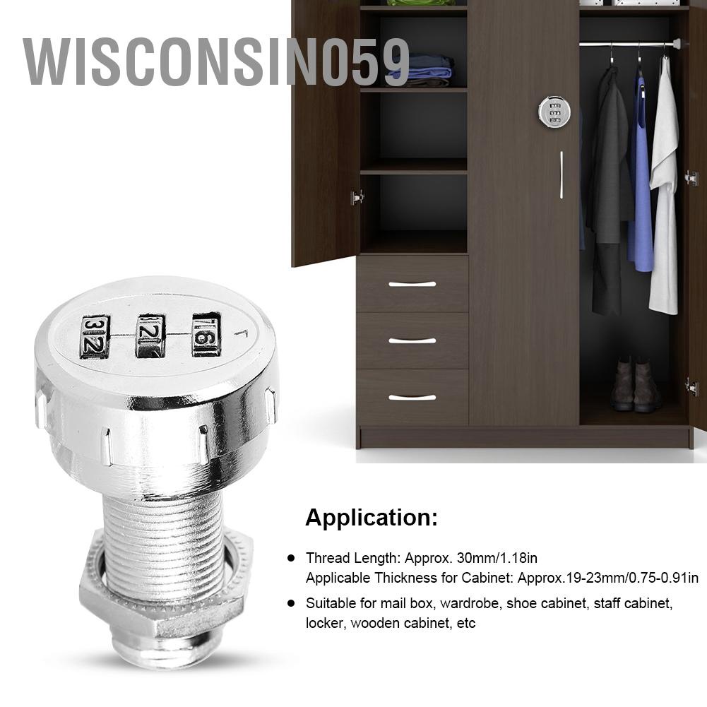 [Hàng sẵn] Khóa mật khẩu mã cơ 2pcs 30mm / 1.18in 【Wisconsin059】