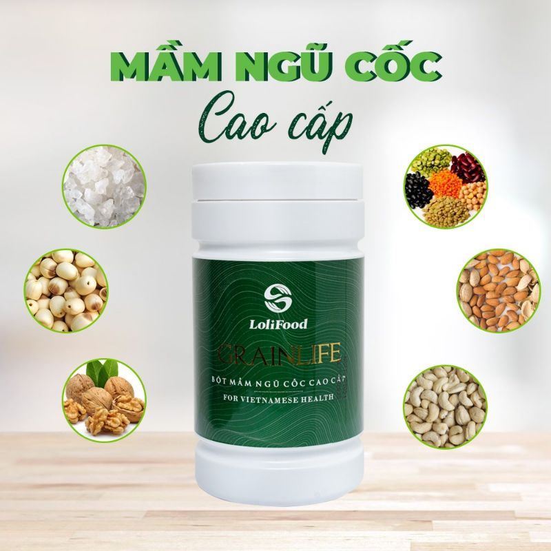 Bột Mầm Ngũ Cốc Cao Cấp Grainlife 500gr - Ngũ cốc dinh dưỡng Long Liên - Tăng sức đề kháng, bổ sung dinh dưỡn