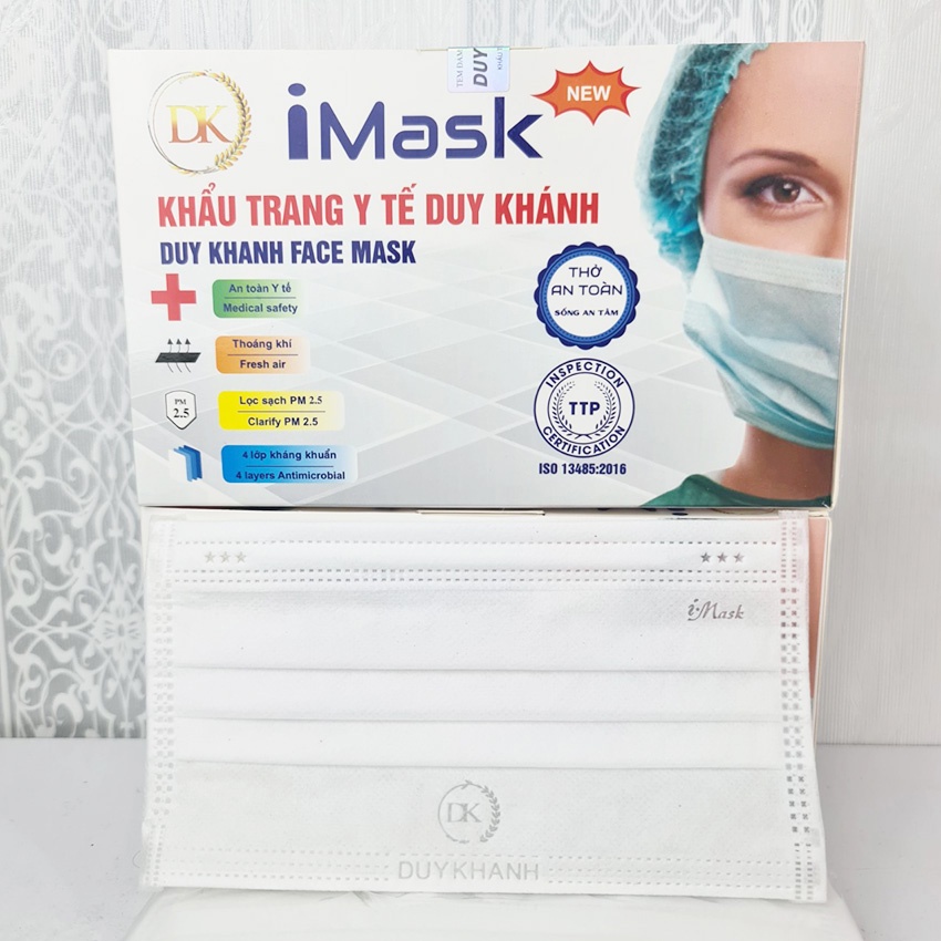 Khẩu trang y tế 4 lớp kháng khuẩn cao cấp hàng xuất khẩu có 3 màu trắng, màu xanh, màu xám KT001 - LAVAHA SHOP