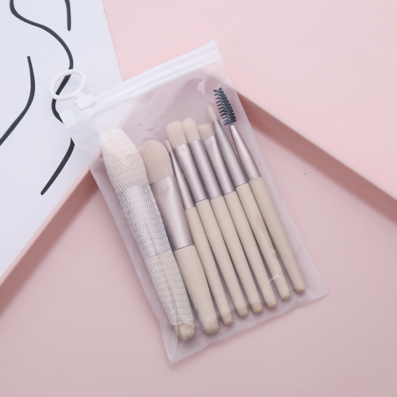 [Hàng mới về] Túi 8 cọ trang điểm du lịch lông mềm thiết kế nhỏ gọn tiện lợi