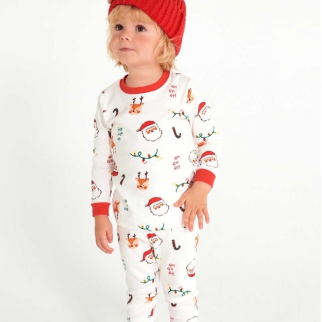 Bộ Noel Trăng Của Hãng Ttasom Nội Địa Hàn Quốc, Chất Thun Cotton Organic