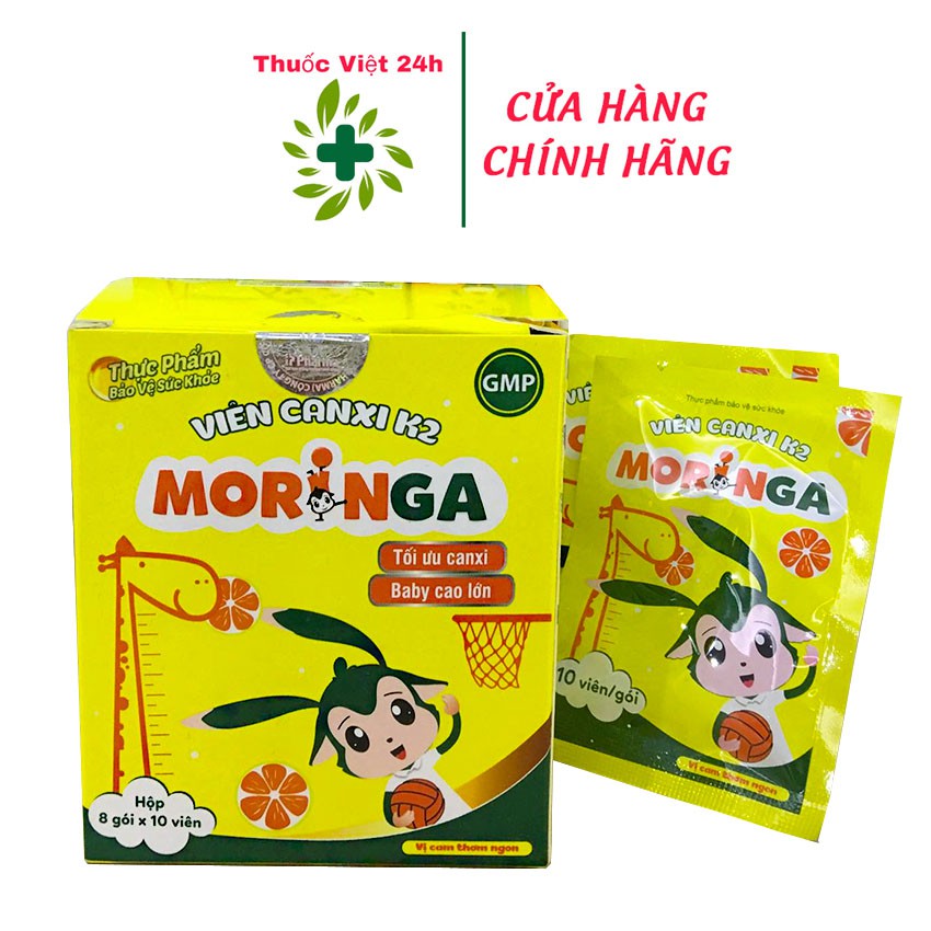 Viên Canxi K2 Moringa giúp bổ sung canxi & vitamin K2 hỗ trợ tăng chiều cao cho trẻ - thuocviet24h