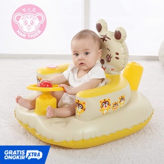 Image of kursi makan bayicocok untuk bayi 4 bulan - 3 tahun /kursi bayi pompa untuk belajar duduk makan main dan mandi ada musik Bayi tempat Makan/Sofa tiup anak-anak