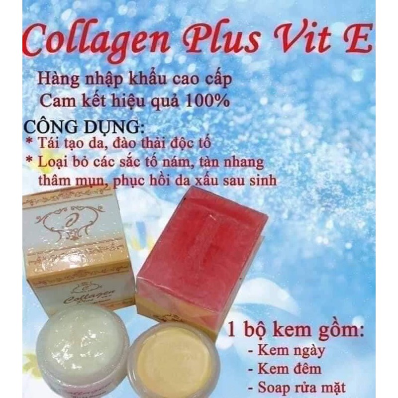 Bộ 3 sản phẩm Kem collagen Plus vit E ngày và đêm