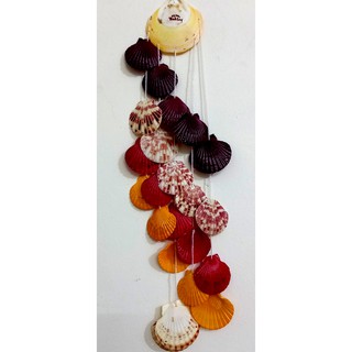 Chuông gió bằng vò sò ,vỏ ốc, gắn lá điệp trang trí không gian mang phong cách biển