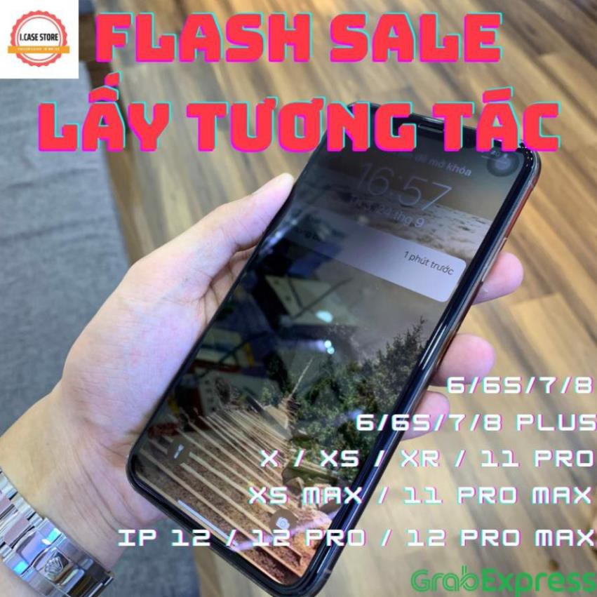 Kính Dán Cường Lực Iphone Chống Nhìn Trộm Cho 7/7Plus/8/8Plus/X/Xr/Xs/11/12/Pro/Max/Plus/Promax ,Hạn Chế Bám Vân Tay