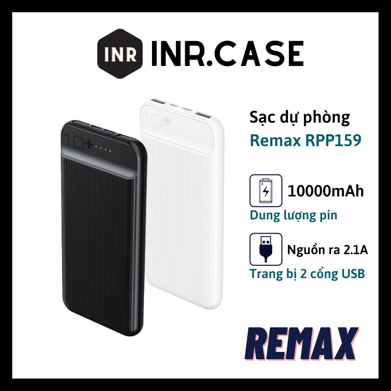 Sạc dự phòng Remax 10.000mAh RPP159 chính hãng