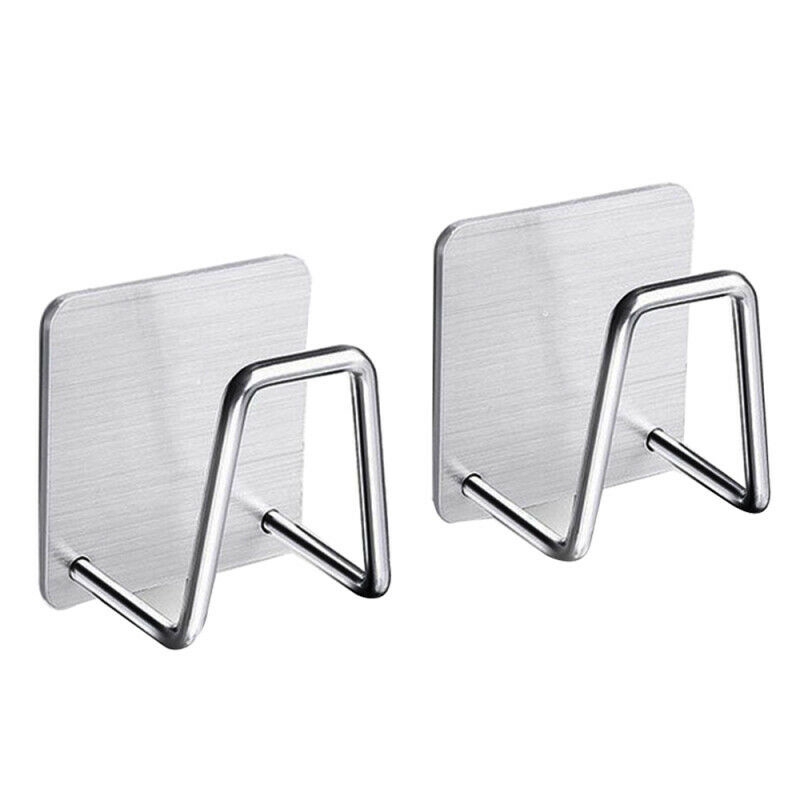 1 chiếc móc treo đồ bằng thép không gỉ tự dính chuyên dụng cho nhà bếp/phòng tắm