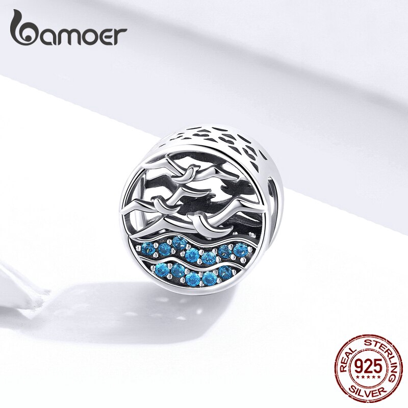 Hạt charm Bamoer làm từ bạc 925 thiết kế dễ thương thời trang cho nữ