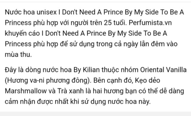 Nước hoa KILIAN ADULT /PRINCESS 100ML -STORE MACY'S . [New Hot]