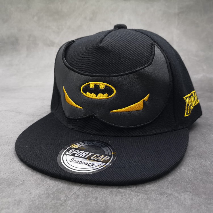 Mũ snapback trẻ em thêu hình BATMAN cá tính dành cho bé trai và bé gái