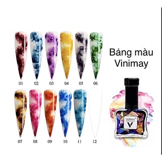 Sét loang cồn Vinimay 12màu (có bán lẻ trắng đen).