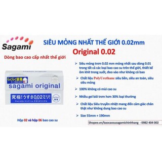 Bao cao su Sagami Original 0.02 Quick