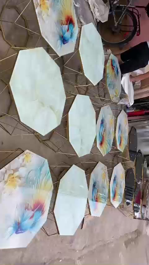 [HÀNG XƯỞNG] - Bàn Sofa Kim Cương Mặt Kính Cường Lực Chống Trầy Xước - Khung sắt sơn tĩnh điện vàng CHÍNH HÃNG | BigBuy360 - bigbuy360.vn