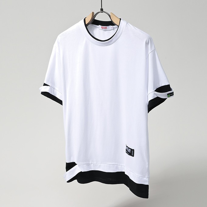 ÁO DOUBLE LAYER THUN cổ tròn chất Cotton co giãn,thoáng mát DA50