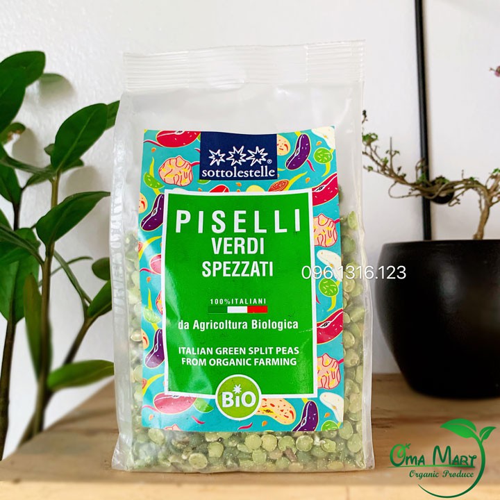 Đậu hà lan xanh hữu cơ Sottolestelle 400g