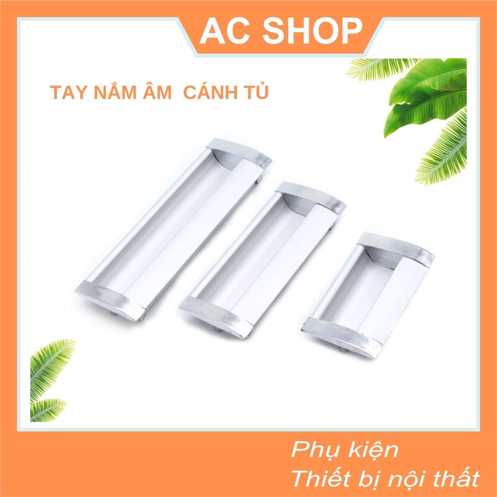 Tay nắm âm cánh tủ quần áo hợp kim nhôm kết hợp nhựa - 128 mm - SHOP THỢ