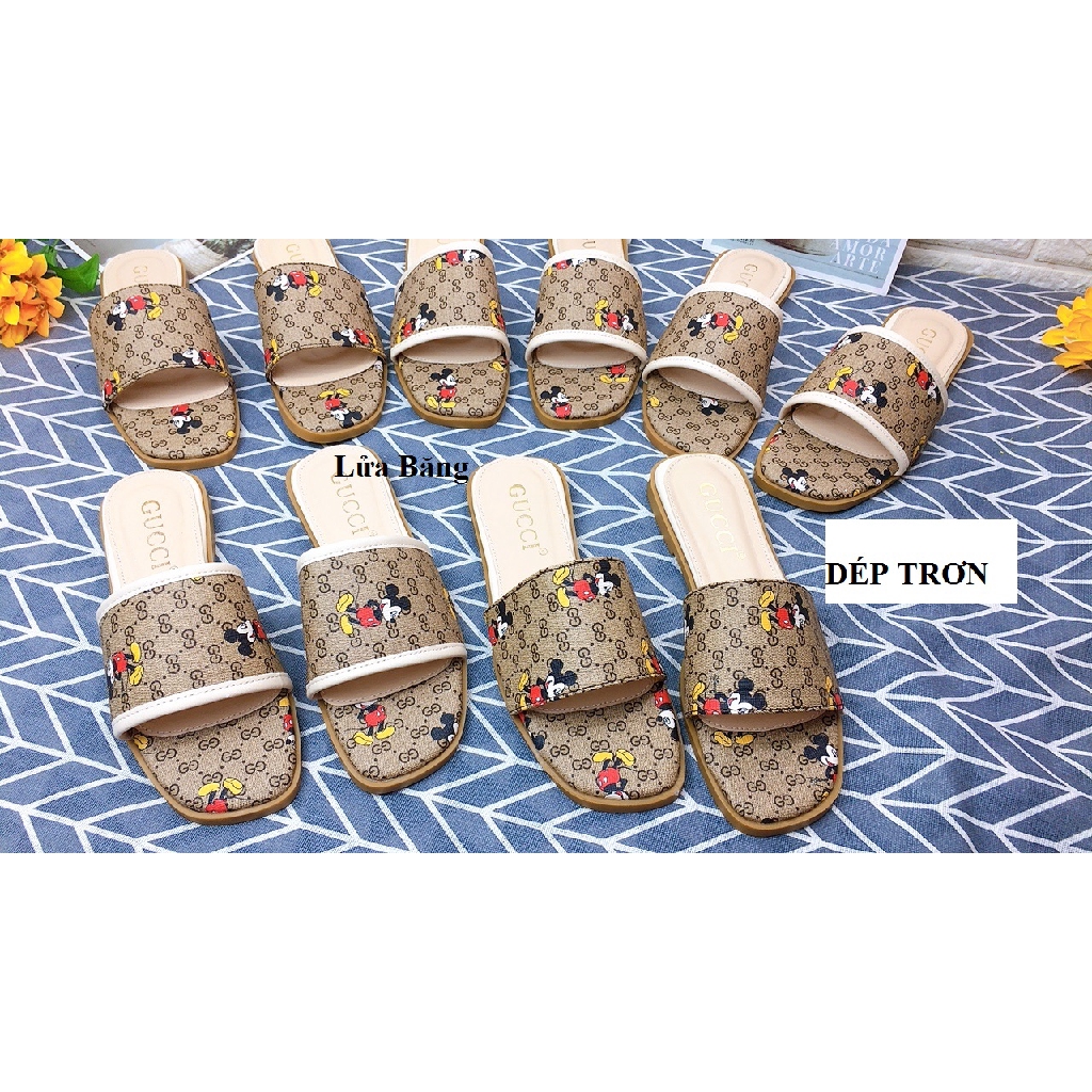 Dép Lê Nữ Họa Tiết Chuột Mickey