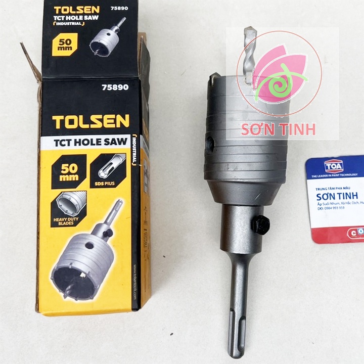 TOLSEN Mũi khoan lỗ khoét lỗ tường bê tông 50mm Hole Saw 75890