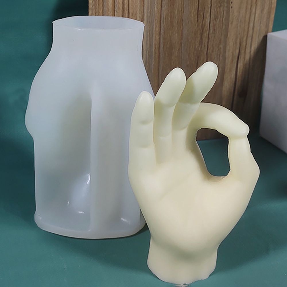 Khuôn silicone tạo hình bàn tay ba chiều làm nến thủ công