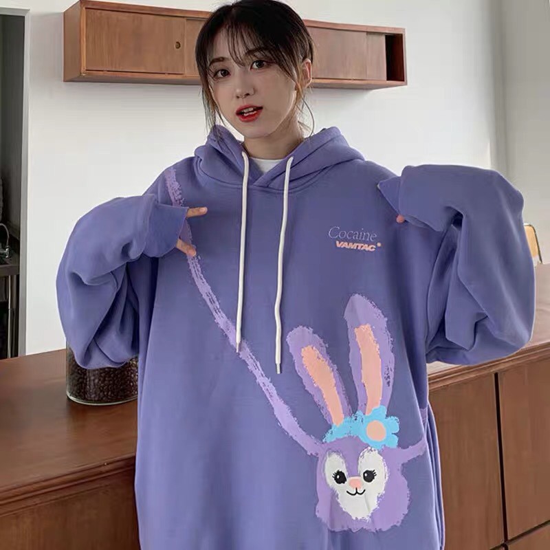 Áo hoodie nỉ unisex form rộng Túi Thỏ phong cách ulzzang Nam Anh 24