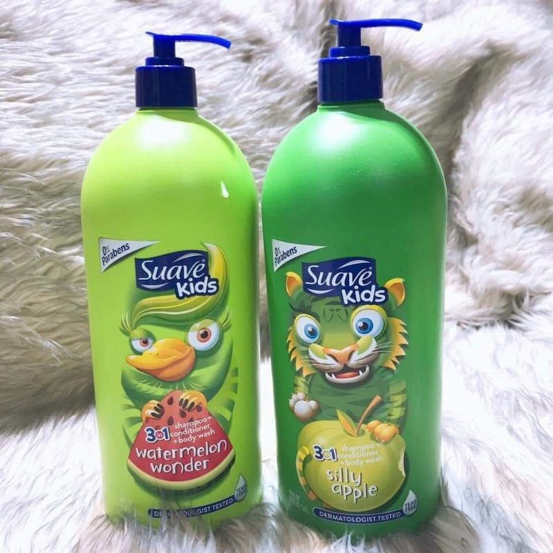 Sữa tắm, Gội và Xả Cho Bé Suave Kids 3 in1 1.18L
