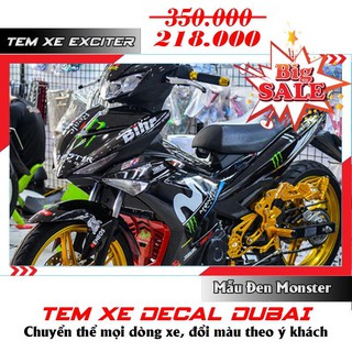 Tem Trùm Exciter 150 Trắng Đen Monster độc lạ