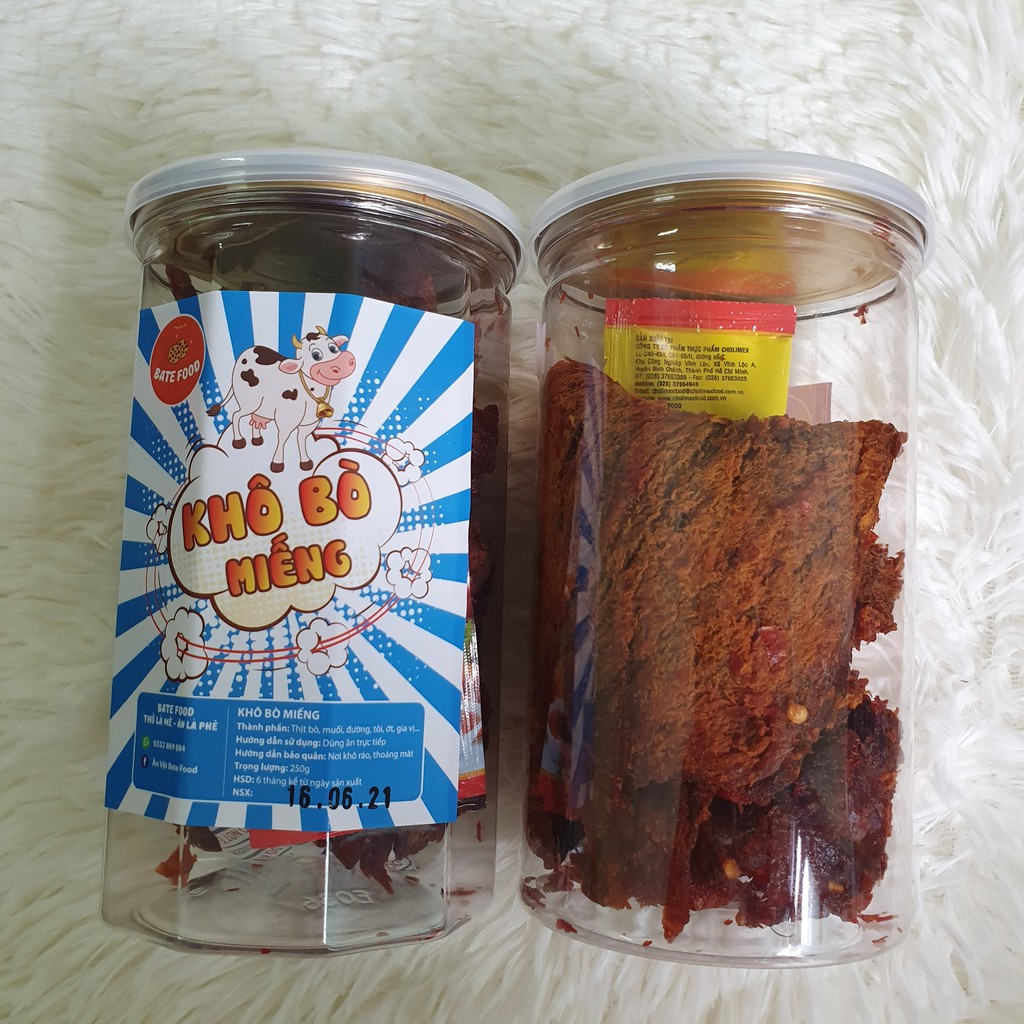 Khô Bò Miếng 250g Siêu Ngon Loại Đặc Biệt I BateFood I Ăn Vặt Ngon Sài Gòn | BigBuy360 - bigbuy360.vn