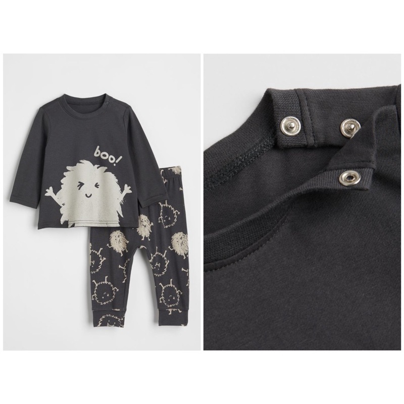 Set cotton mềm bé trai haloween đáng yêu vợt sale