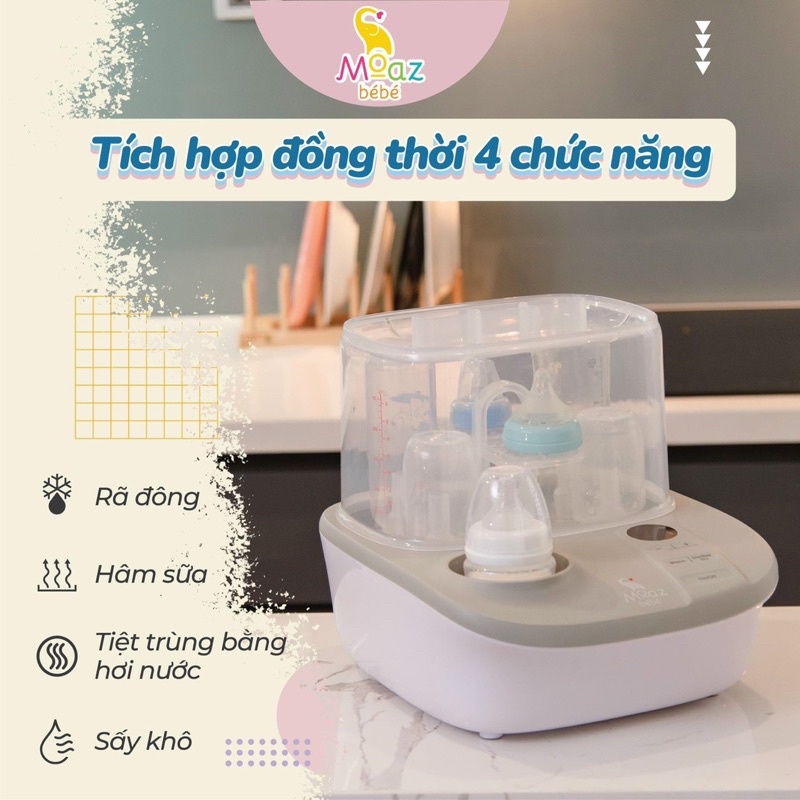 Máy hâm sữa-tiệt trùng-sấy khô Moaz Bebe MB 005-Tuyển sỉ