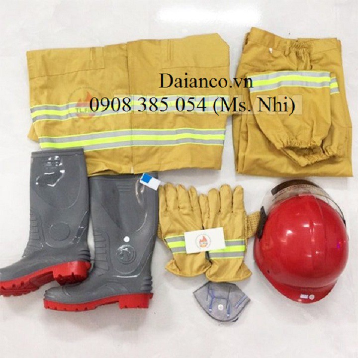 Combo đầy đủ bộ quần áo chống cháy theo TT48-BCA - 5 món kèm tem kiểm định