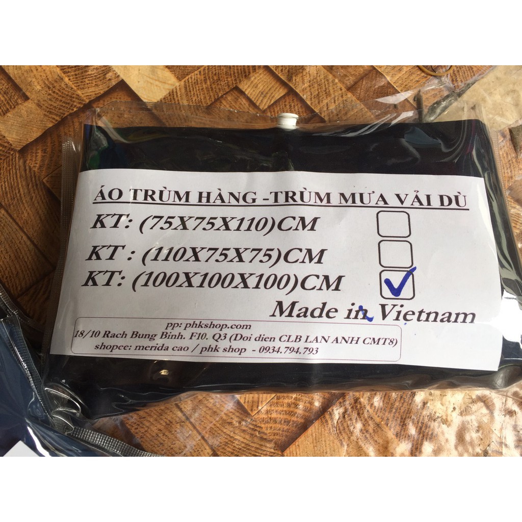 Bạt phủ trùm hàng đa năng vải dù không thấm nước phk shop