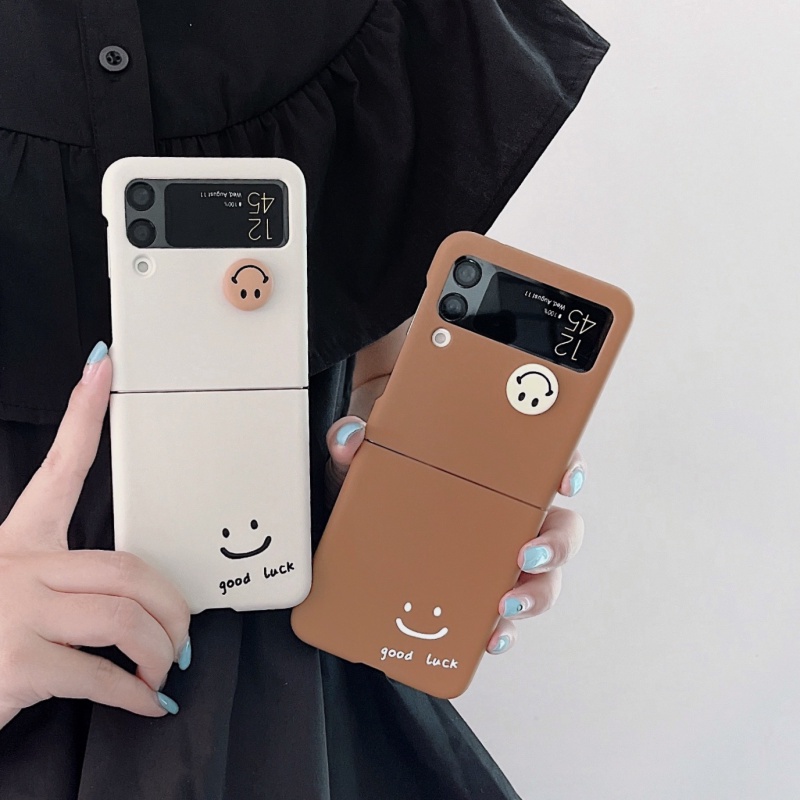 Ốp Điện Thoại Cứng Nắp Gập Chống Sốc Hình Mặt Cười 3D Cho Samsung Galaxy Z Flip 3 Flip4 Case Pochacco 4