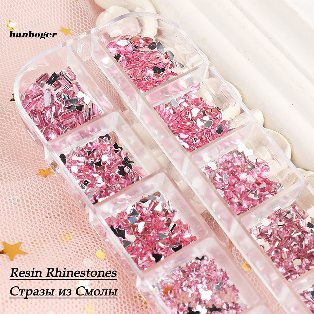 Hạt phụ kiện màu long lanh sáng tạo dùng trang trí móng tay bắt mắt dành cho nữ